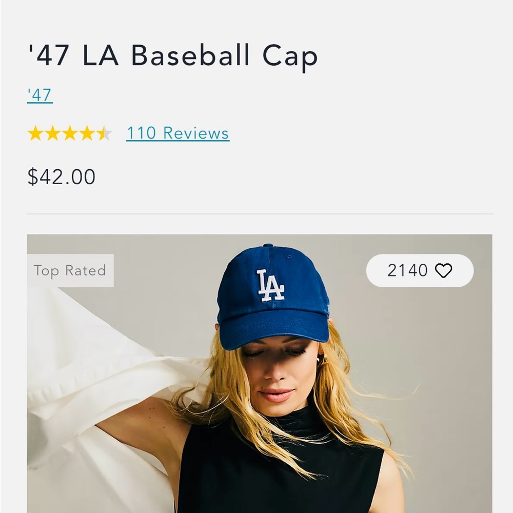 Brand new LA dodgers baseball cap